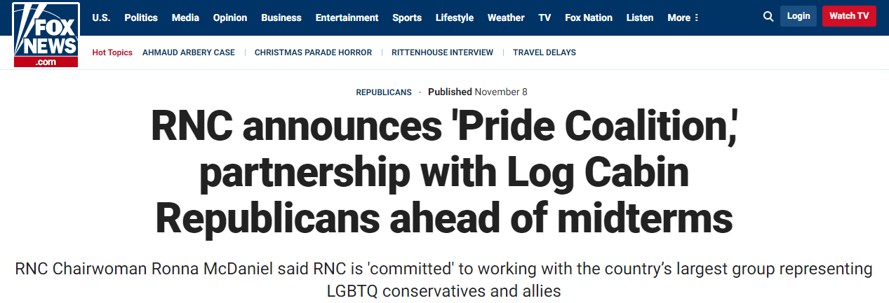 RNC annouces Pride Coalition